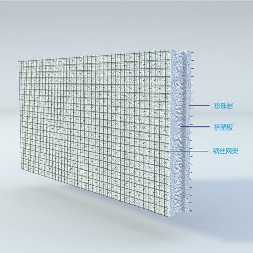 鋼絲網(wǎng)架珍珠巖復(fù)合保溫外墻板